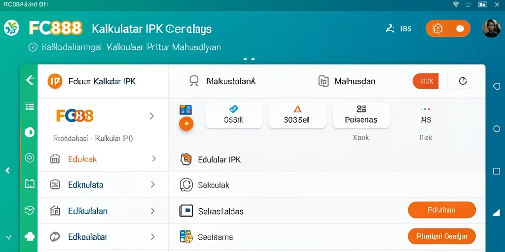 Antarmuka FC888 yang sederhana dengan fungsi Kalkulator IPK.