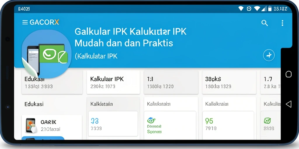 Tampilan antarmuka GACORX untuk kalkulator IPK yang sederhana dan efisien.