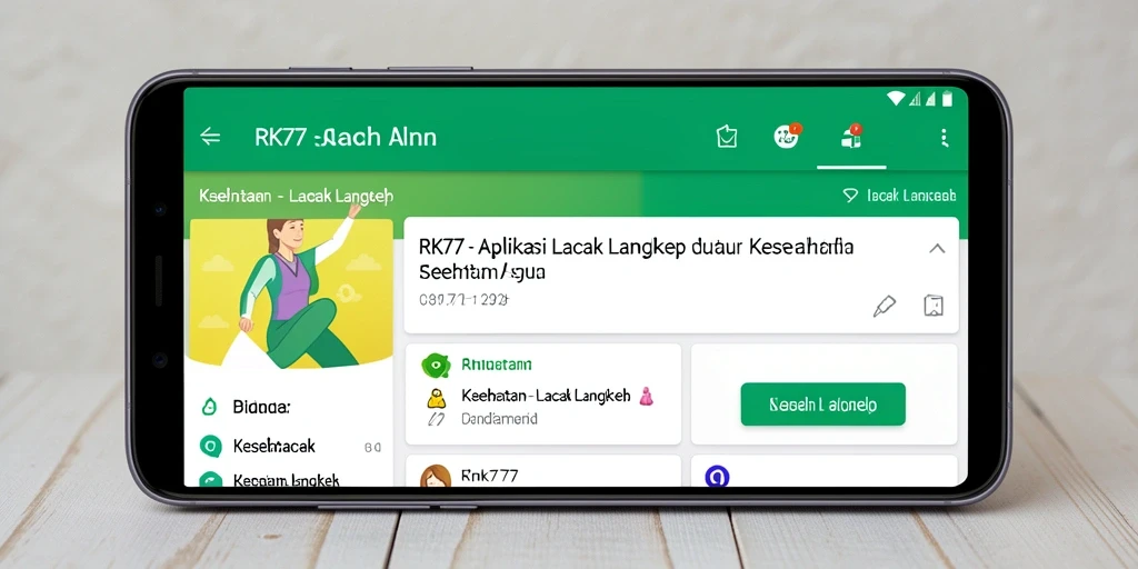 Antarmuka RK77 yang menarik dan fungsional untuk pelacakan langkah.