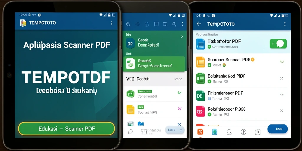 Antarmuka TEMPOTOTO yang simple dan fungsional untuk Scanner PDF.