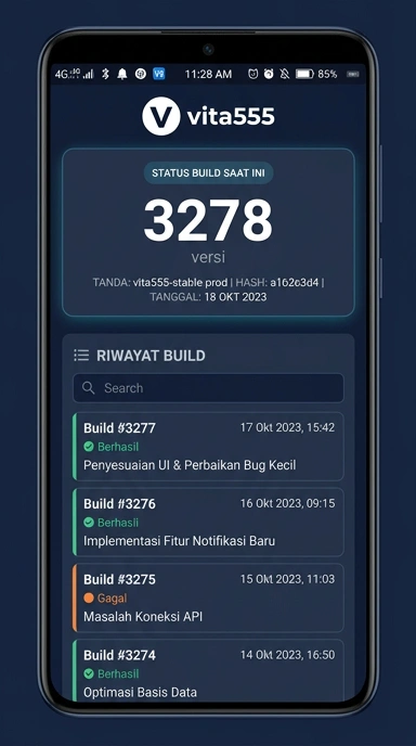 Riwayat Versi Aplikasi Vita555 untuk Pengguna Android